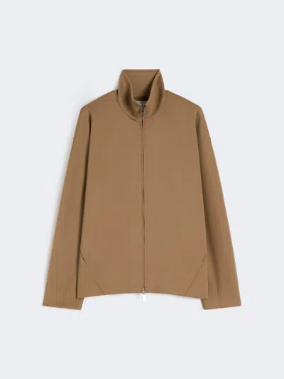 Max Mara Pala Stretch-jersey Jacket In Brown