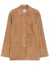 Max Mara Soft Suede-like Camel Jacket In Brown