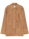 Max Mara Soft Suede-like Camel Jacket In Brown
