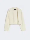 Max Mara Soft Sweatshirt With Double-layer Effect In White