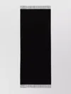 Max Mara Soft Touch Fringed Scarf In Black
