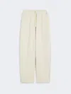 Max Mara Soft Trousers In Light Fleece In White