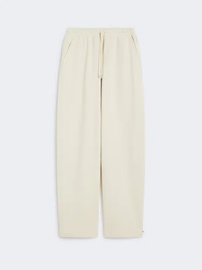 Max Mara Soft Trousers In Light Fleece In White