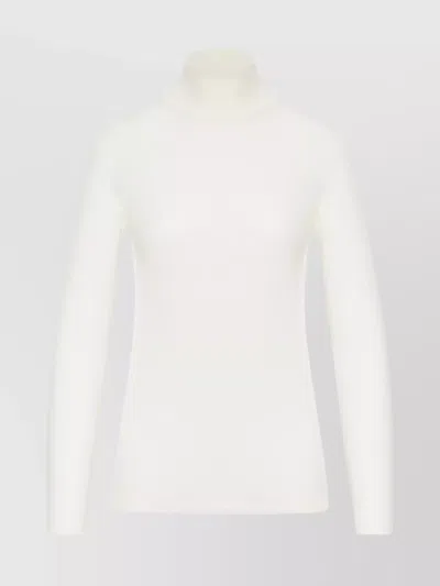 Max Mara Soft Turtleneck Knitwear Long Sleeves In White