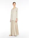 Max Mara Soft Viscose Crêpe Jumper In Beige
