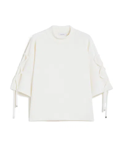 Max Mara Soft Wool Jumper In White