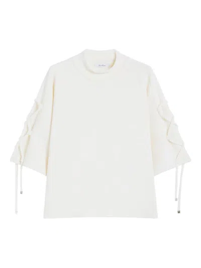 Max Mara Soft Wool Sweater In White