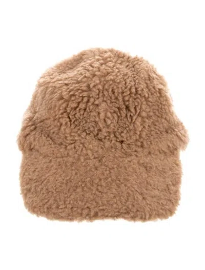 Pre-owned Max Mara Solid Baseball Cap In Brown