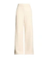 Max Mara Solid Casual Pants In White