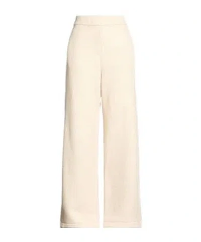 Max Mara Solid Casual Pants In White