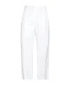 Max Mara Solid Casual Pants In White