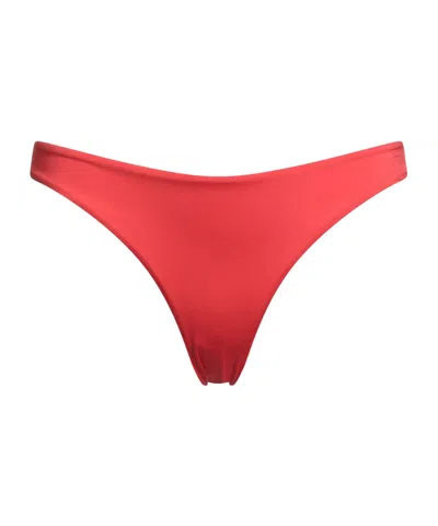 Max Mara Solid Color Bikini Bottom In Red