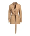Max Mara Solid Color Canvas Jacket In Brown