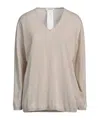 Max Mara Solid Color Cashmere Jumpers In Neutral