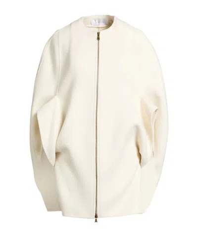 Max Mara Solid Color Cashmere Shawl Jacket In White