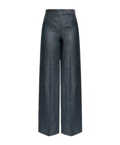 Max Mara Solid Color Casual Pants In Black