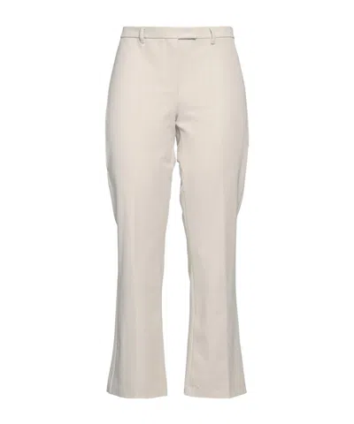 Max Mara Solid Color Casual Trousers In White