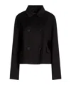 Max Mara Solid Color Coats In Black