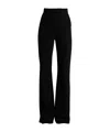 Max Mara Studio-inspired High-waist Flared Trousers With Pressed Pleats In Black