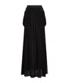 Max Mara Solid Color Flared Skirt In Black