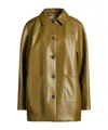 Max Mara Solid Color Full-length Jackets In Green