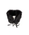 Max Mara Solid Color Fur Collar In Black