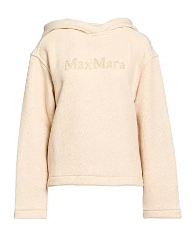 Max Mara Solid Color Hoodie In Neutral