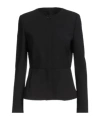 Max Mara Round-necked Jacket In Black