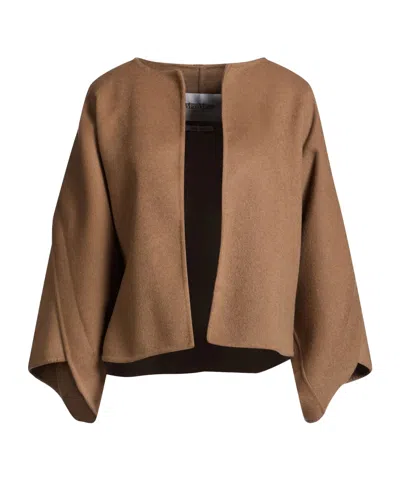 Max Mara Solid Color Jackets In Brown