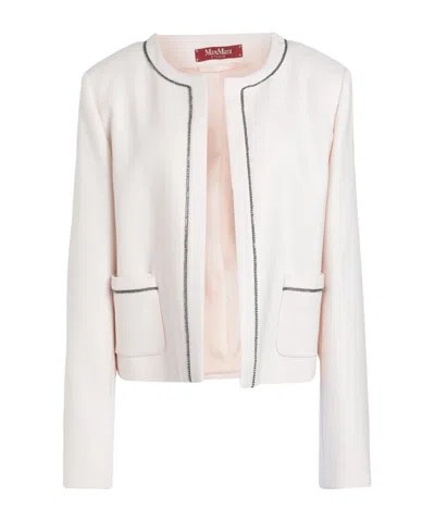 Max Mara Solid Color Jackets In White