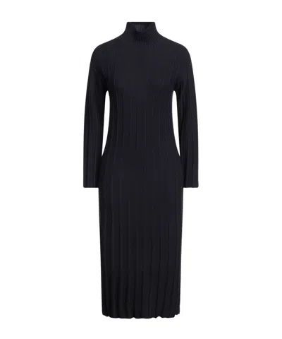 Max Mara Solid Color Knit Dress In Black