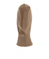 Max Mara Solid Color Knitted Hat In Nude