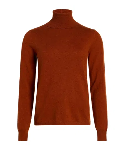 Max Mara Solid Color Knitted Turtleneck Sweater In Burgundy