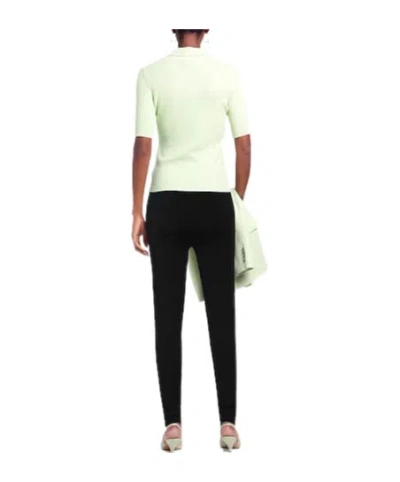 Max Mara Solid Color Lightweight Knit Leggings In Black