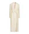 Max Mara Solid Color Long Trench Coat In Multi