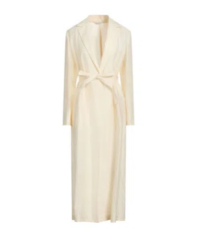 Max Mara Solid Color Long Trench Coat In Multi