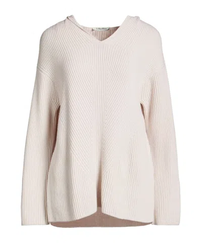 Max Mara Solid Color Long-sleeve Knit Sweatshirt In White