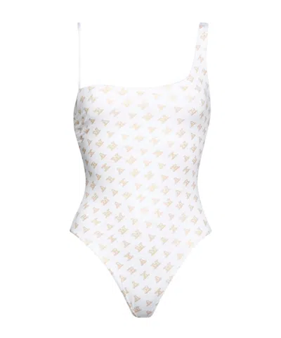 Max Mara Solid Color One-piece Swimsuits In Animal Print