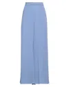 Max Mara Solid Color Pleated Pants In Blue