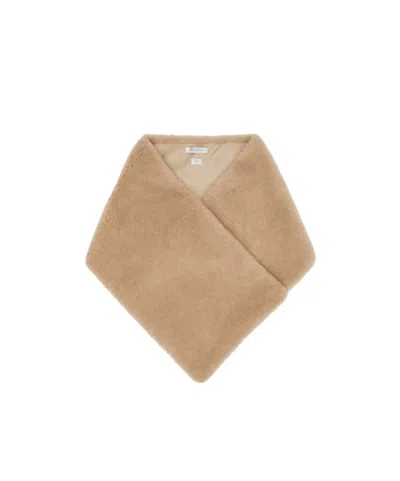 Max Mara Solid Color Scarf In Brown