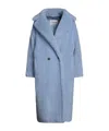 Max Mara Solid Color Shearling In Blue