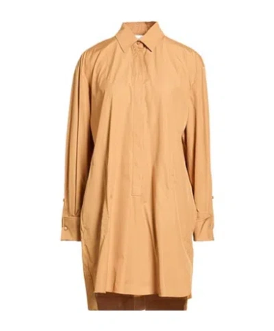 Max Mara Solid Color Shirt Dress In Nude