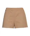 Max Mara Solid Color Shorts In Brown
