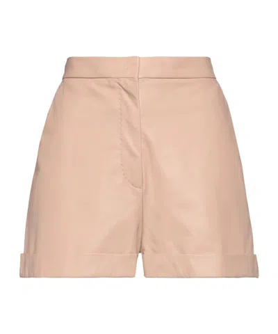 Max Mara Solid Color Shorts In Animal Print