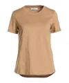 Max Mara Solid Color Short-sleeve T-shirt In Brown