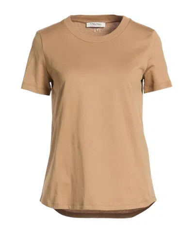 Max Mara Solid Color Short-sleeve T-shirt In Nude
