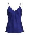 Max Mara Solid Color Sleeveless Camisole In Blue