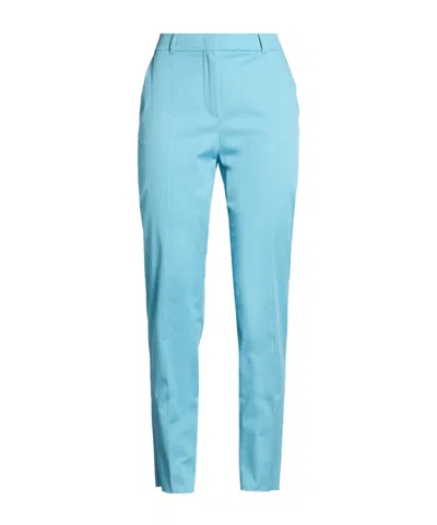 Max Mara Solid Color  Slim-fit Pants In Blue