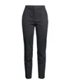Max Mara Solid Color Slim-fit Trousers In Black