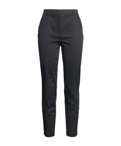 Max Mara Solid Color Slim-fit Trousers In Black